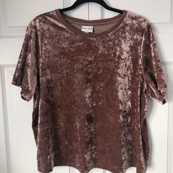 Rose Gold Velvet Croptop